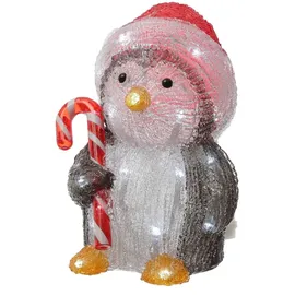 MARELIDA LED Dekofigur Pinguin 24 cm 5300K kaltweiß
