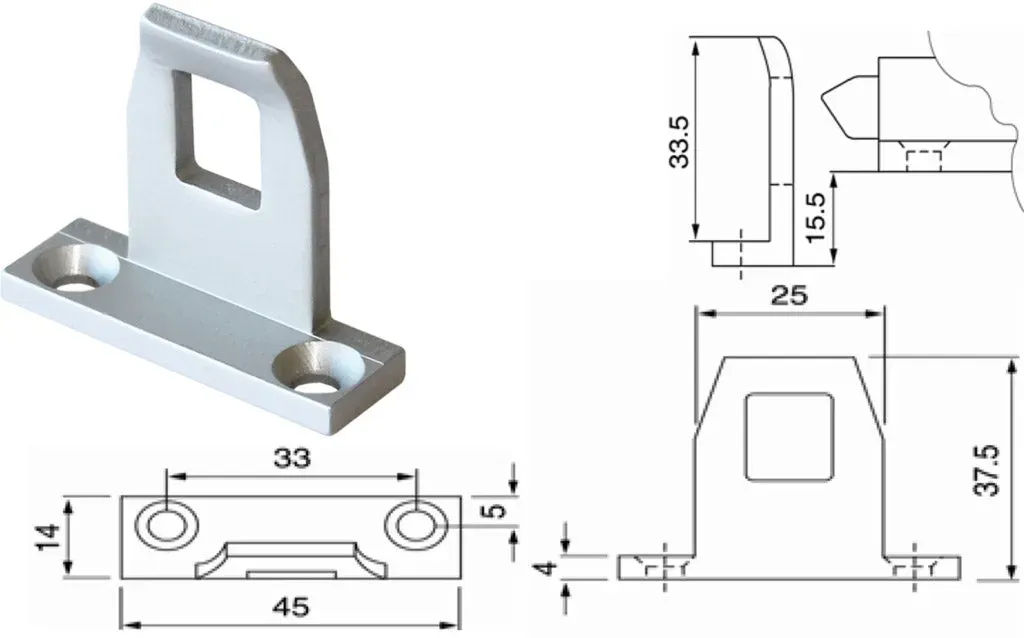 Aluminium-Verschluß 15,5 mm Auflage Typ 917