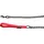 Karlie Hundeleine – Kettenleine mit Neopren-Griff – 0.7m x 19mm – Flamingo Trero Rot – Metall & Nylon – Beschläge matt schwarz