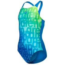 Arena - Girl's Multi Colours Swimsuit V Back - Badeanzug Gr 128 blau