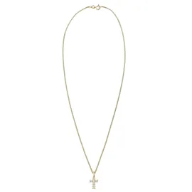 Elli Kette mit Anhänger Kreuz Topas 585 Gelbgold