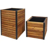 Mendler Pflanzkasten HWC-L23 2er-Set