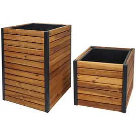 Mendler Pflanzkasten HWC-L23 2er-Set