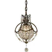 Elstead Lighting Bellini - 1 Lichtdeckenanhänger Britische Bronze, Oxidierte Bronze, E14 - Elstead