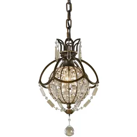 Elstead Lighting Bellini - 1 Lichtdeckenanhänger Britische Bronze, Oxidierte Bronze, E14 - Elstead