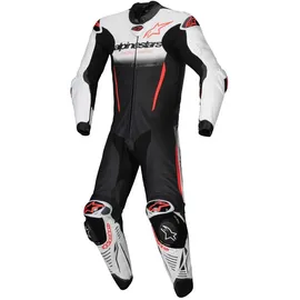 Alpinestars GP-R7 Lederkombi - Weiß/Schwarz/Neon-Rot - 58