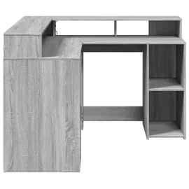 vidaXL Schreibtisch Grau Sonoma