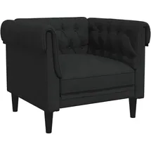 vidaXL Chesterfield-Sessel Stoff 78 x 74 x 74 cm Schwarz
