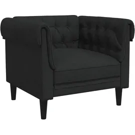 vidaXL Chesterfield-Sessel Stoff 78 x 74 x 74 cm Schwarz