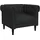 vidaXL Chesterfield-Sessel Stoff 78 x 74 x 74 cm Schwarz