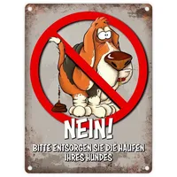 Trendaffe Metallschild mit Spruch: Nein!!! Bitte entsorgen Sie die