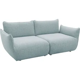 DOMO collection Big-Sofa DOMO COLLECTION "Bristol in 2 Breiten, Taschenfederkern für hohen Sitzkomfort", blau (hellblau), B:194cm H:79cm T:102cm, 100% Polyester, Sofas, Big-Sofa, Breite 194cm. Pflegeleichter Strukturstoff