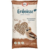 Elles Erdnüsse für Wildvögel 6 x 2,5 kg I 100% natürlich I Schalenfrei & Ambrosia-kontrolliert I Energiereiche & schmackhafte Ganzjahresfütterung | Aromatische Kraftpakete