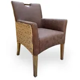 Amagohome Stuhl Esszimmer Stühle Polsterstuhl mit Armlehnen Rattanstuhl Darwin Polster