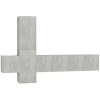 VidaXL 5-tlg. TV-Schrank-Set Betongrau Holzwerkstoff