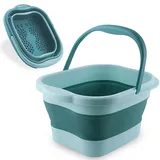 Dayshake Fußbad faltbar - Mintgrünes faltbares Fußbad - Fußbäder mit Massagepunkten