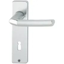 HOPPE Kurzschildgarnitur Birmingham Aluminium grau 1117/202KP