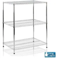 Mammut Metallregal 90 x 35 x 160 cm Verchromt