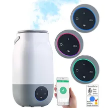 Newgen Medicals Humidifier: Ultraschall-Luftbefeuchter, 3 Liter, komp. zu Alexa & Google Assistant