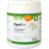 PantiVet Pulver für Hunde und Katzen – Kann zur Verdauungshilfe & Magen-Darm-Stabilisierung bei Hund und Katze beitragen, Ergänzungsfuttermittel mit Flohsamenschalen, Ananas & Banane, 250g