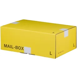 Mailbox Versandkarton Versandbox wiederverschließbar 395 x 248 x 141 mm Gelb L