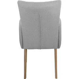 Home Affaire Armlehnstuhl HOME AFFAIRE "Dia", grau (hellgrau (today 80), eiche natur), B:53cm H:91cm T:66cm, Polyester, Stühle, Armlehnstuhl, Gestell Eiche massiv geölt