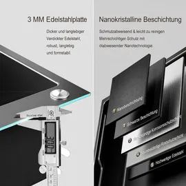 faizee home Küchenspüle Nano Innovative Küchenspüle Graphit 75 x 46 cm mit Armatur - Schwarz