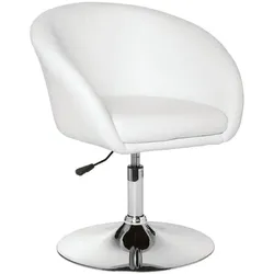 Amstyle Design Drehsessel Leder-Optik weiß, 44x55 cm