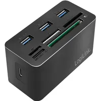 Logilink CR0046 - USB 3.2 Gen 1 Cardreader f?r MS/SD/M2/microSD/CF Karten und 3X USB