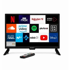 Blugy Smart 21,5 LED HD 1920x1080 Pixel, Fernseher 12V, + Netflix Youtube [Energieeffizienzklasse A]