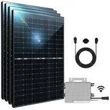 Epp Solar Balkonkraftwerk Komplettset 2000W Bifazial Deye Wechselrichter 2000W Photovoltaik Solaranlage mit 5m Wielandstecker