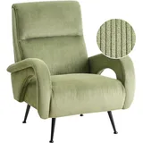 Beliani Sessel SVALOV Cord 72 x 71 x 70 cm Grün