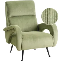 Beliani Sessel SVALOV Cord 72 x 71 x 70 cm Grün