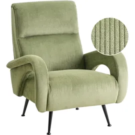 Beliani Sessel SVALOV Cord 72 x 71 x 70 cm Grün