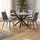 Homestyle4u Essgruppe mit 4 Stühlen 5 tlg Esstisch rund 110 cm Set Sitzgruppe Küchentisch Esszimmer Esszimmergruppe - Grau