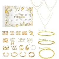 Schmuck Adventskalender Frauen 2025, 24 Überraschungen Halskette Armband Ohrring