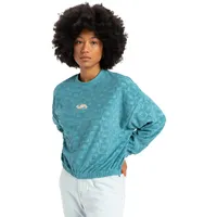 QUIKSILVER Fleecepullover "Tropic Day Sponge", Damen, Gr. XS, blau (brittany blau), Obermaterial:[Hauptmaterial] 75% Baumwolle, 25% Polyester., Sweatshirts Fleecepullover