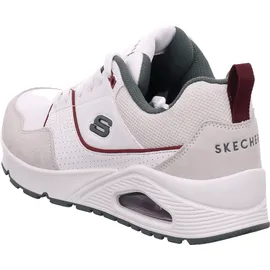 SKECHERS UNO Retro One Herren Weite E Weiß/Grün/Burg Tri 44