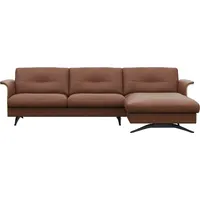 FLEXLUX Ecksofa Glow, super bequem durch hochwertigem Sitzaufbau mit Federkern, L-Form, Modernes skandinavisches Design braun