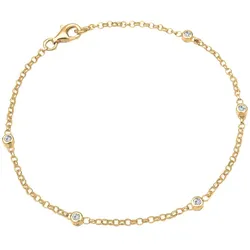 Elli Klassisch Basic Kristalle 925 Silber 19 Damen 
