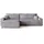bromarkt Eckcouch Textil 4-Sitzer Silber