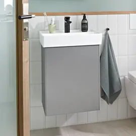 Villeroy & Boch Collaro Waschbeckenunterschrank Anschlag links 41 x 55 cm Glossy Grey