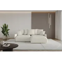 altdecor Ecksofa Cord 2-Sitzer Creme