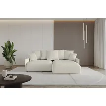 altdecor Ecksofa Cord 2-Sitzer Creme