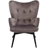 Kare Ohrensessel Vicky Polyester 75 x 100 x 80 cm Grau