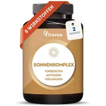 Vitavea Bräunungskapseln 3-in-1 Bräunungsbooster Sonnenschutz von innen – Natürliche & gleichmäßige Bräune – Mit Beta-Carotin, Lycopin, Kupfer & Nachtkerzenöl – Für alle Hauttypen – 60 Kapseln – Vitavea