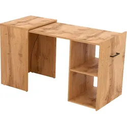 Schreibtisch INOSIGN "Smart", braun (wotan eiche), B:60cm H:75cm T:41,5cm, Tische, platzsparende Kommode ausziehbar zu einem kompletten Arbeitsplatz