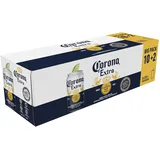 Corona Extra Premium Lager Dosenbier, EINWEG, Internationales Lager Bier (10+2 X 0.33 l)