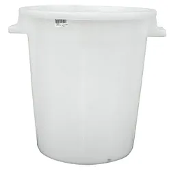 PROREGAL Mega Deal 10x Kunststoffbehälter, Weiß, 50L, Mehrzweckfass, Kunststoffbehälter, Tonne, Universaltonne