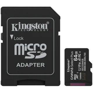 Kingston Canvas Select Plus Gen3 100MB/s A1 Einschließlich SD Adapter - SDCS3/64GB
